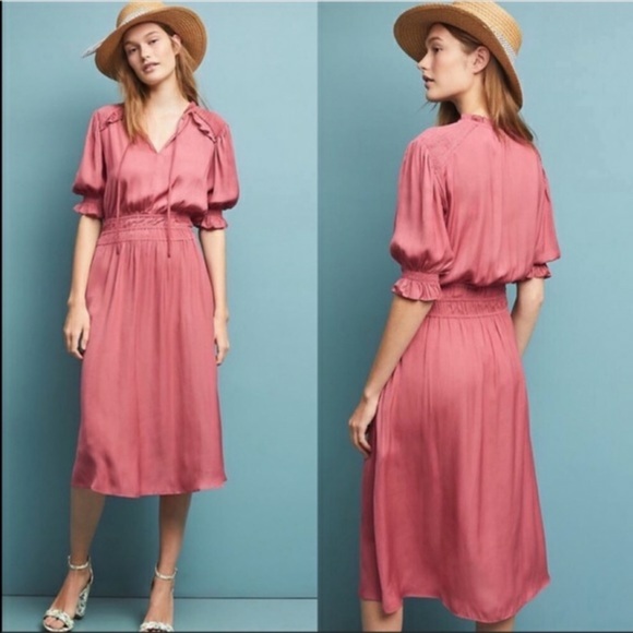 Anthropologie | Current Air Cape May Smocked Dress - Picture 2 of 11
